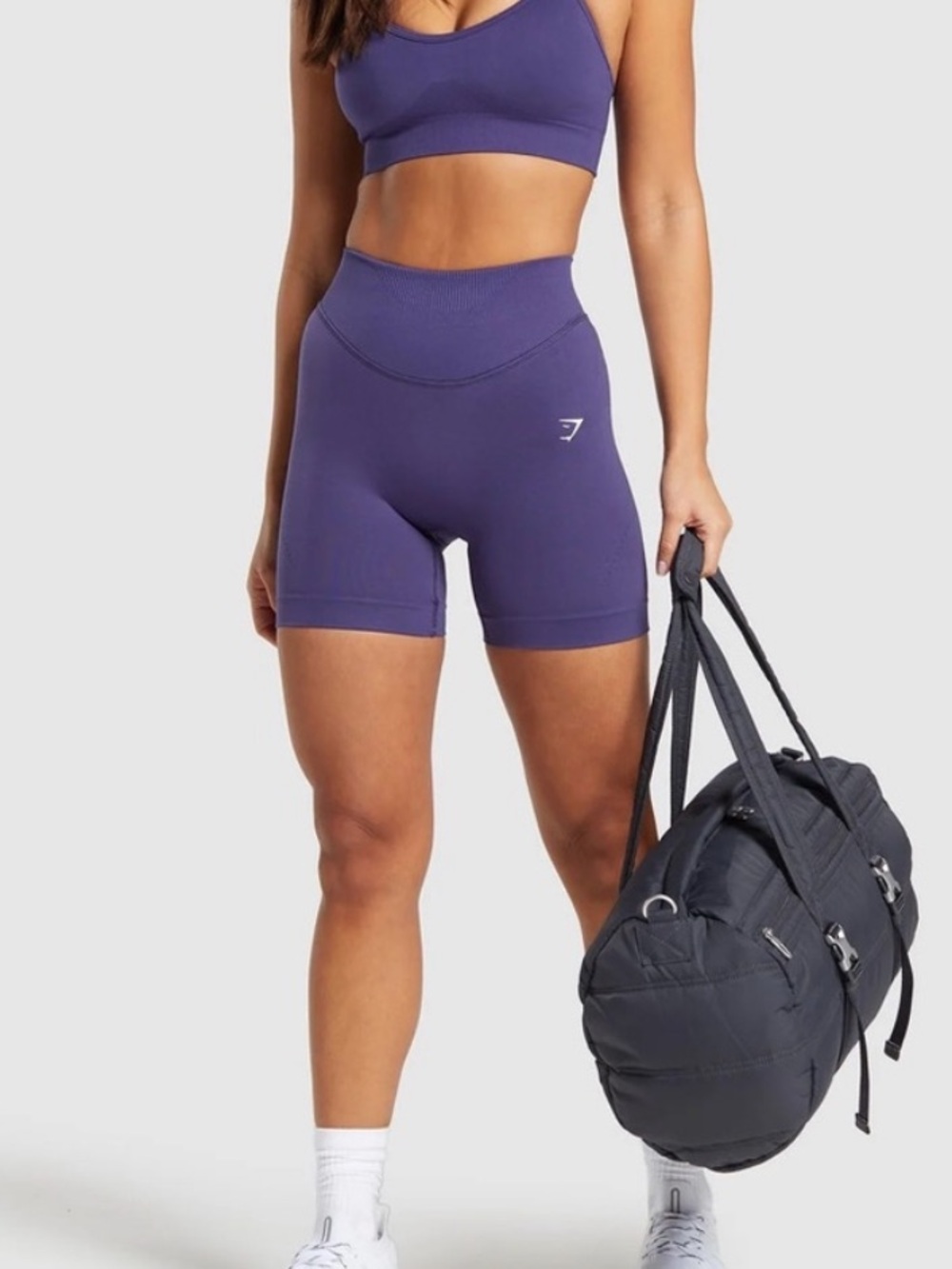 GYMSHARK SWEAT SEAMLESS SHORTS- PURPLE-